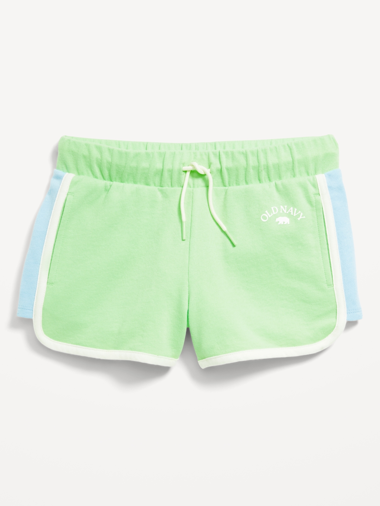 Color-Block Logo-Graphic Cheer Shorts for Girls