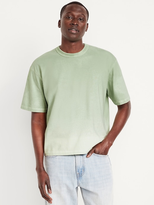 Image number 1 showing, Garment-Dyed Cropped T-Shirt