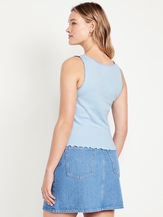 Image number 5 showing, Ribbed Cinched-Front Tank Top