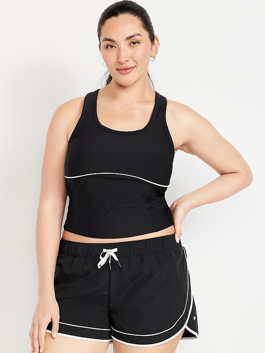 Image number 5 showing, PowerSoft Racerback Cropped Shell Tank