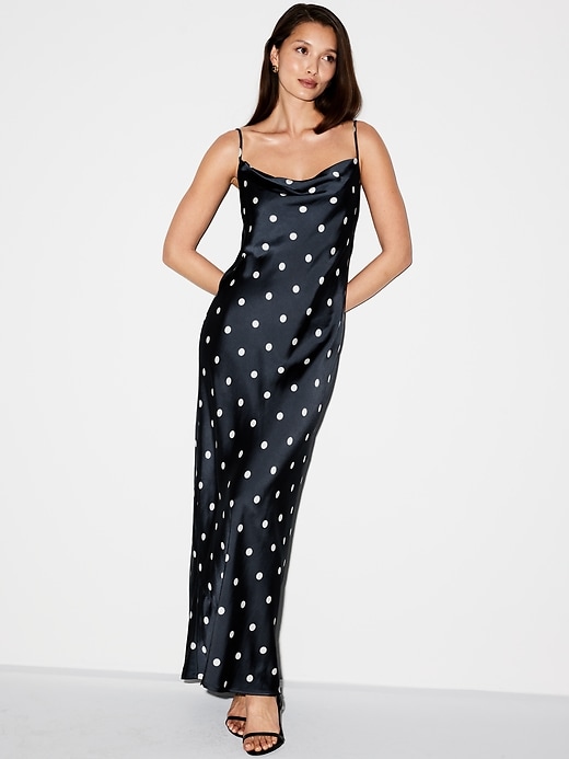 Image number 1 showing, The Occasion by Old Navy Satin Cowl Maxi Dress