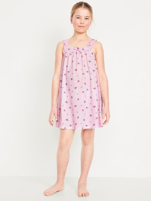 View large product image 1 of 2. Printed Sleeveless Ruffle-Trim Nightgown for Girls