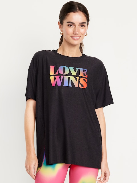 T-shirt surdimensionné à imprimé NuageSport