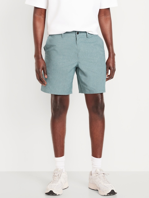 Textured Tech Chino Shorts -- 8-inch inseam