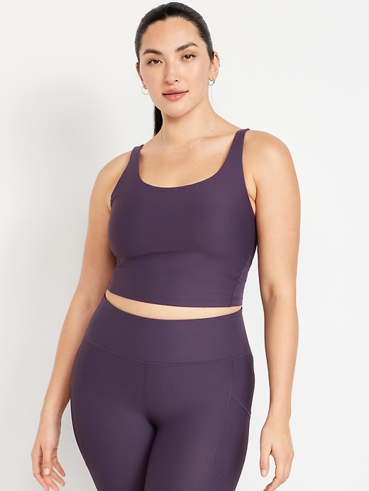 Image number 4 showing, Light Support PowerSoft Rib Longline Sports Bra