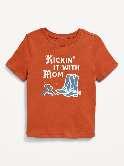 T-shirt à imprimé à manches courtes pour tout-petit garçon - Orange