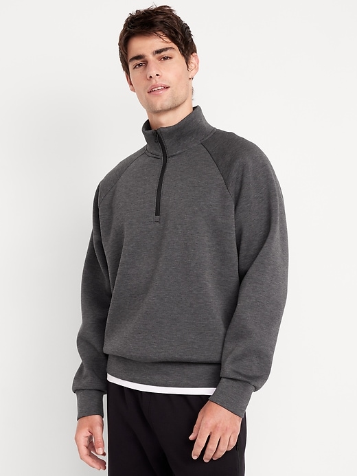 Image number 1 showing, Oversized Quarter-Zip Bounce Fleece Pullover