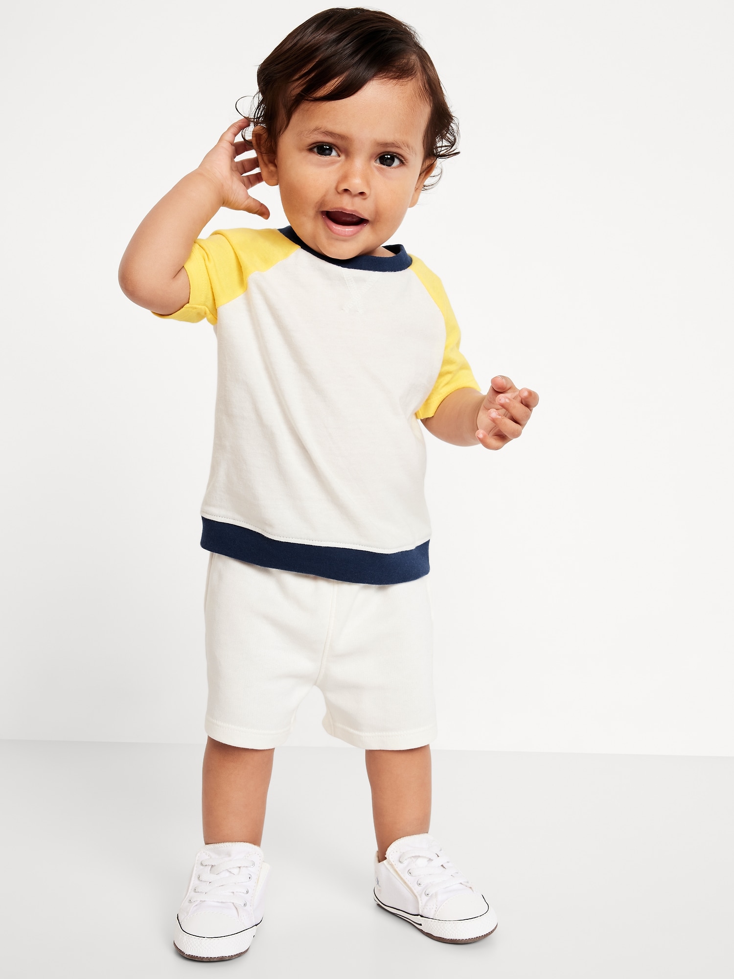 Short-Sleeve Top and Shorts Set for Baby