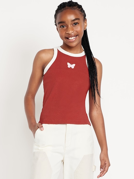 View large product image 1 of 4. Fitted Ribbed Tank Top for Girls