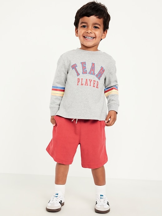 View large product image 1 of 3. French-Terry Jogger Shorts for Toddler Boys