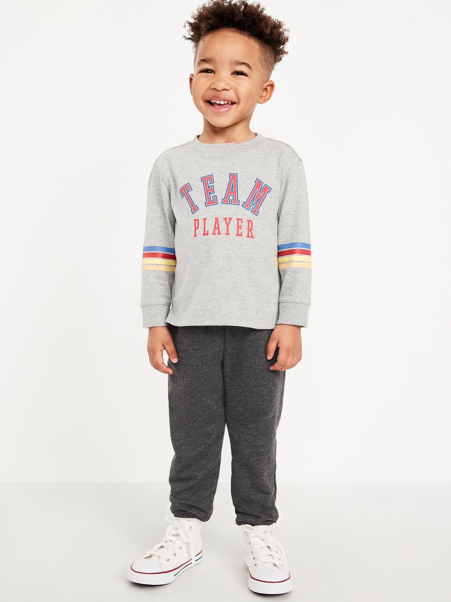 Cinched-Hem Jogger Sweatpants for Toddler Boys