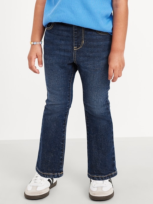 Image number 3 showing, Wow High-Waisted Flare-Leg Pull-On Jeans for Toddler Girls