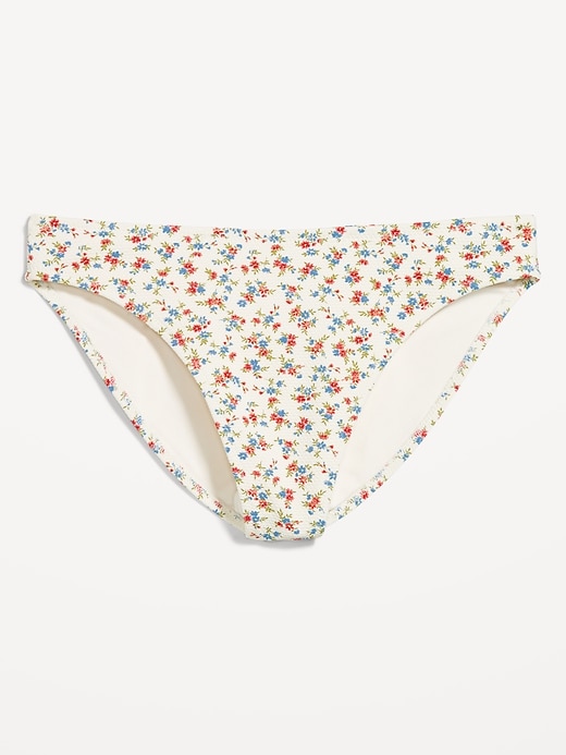 Image number 4 showing, Mid-Rise Textured Bikini Swim Bottoms
