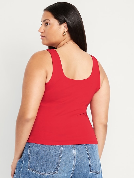 Image number 7 showing, Double-Layer Scoop-Neck Tank Top