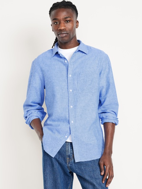 Classic Fit Linen-Blend Shirt