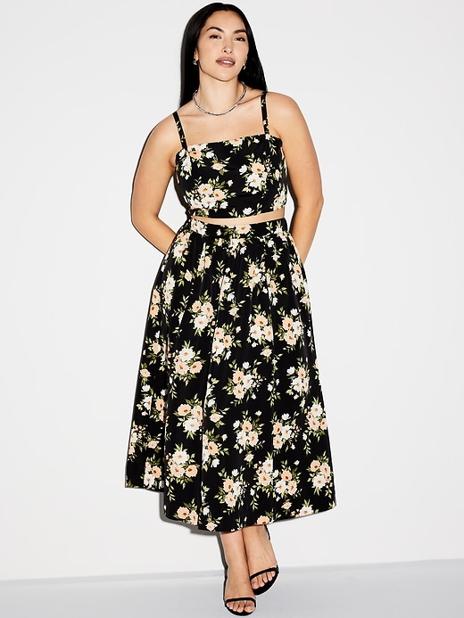 Image number 6 showing, The Occasion by Old Navy High-Waisted Taffeta Midi Skirt