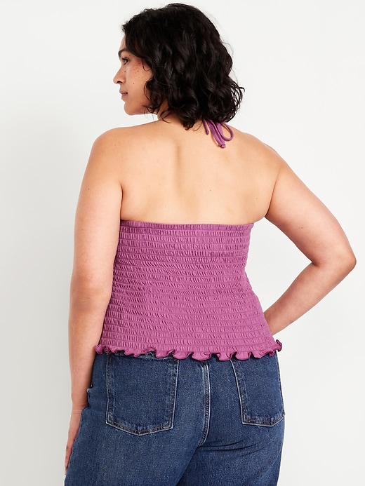 Image number 8 showing, Sleeveless Smocked Crop Top