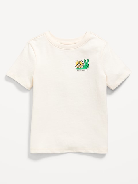 Unisex Short-Sleeve Graphic T-Shirt for Toddler - White