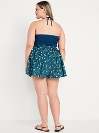 High-Waisted Poplin Pull-On Shorts