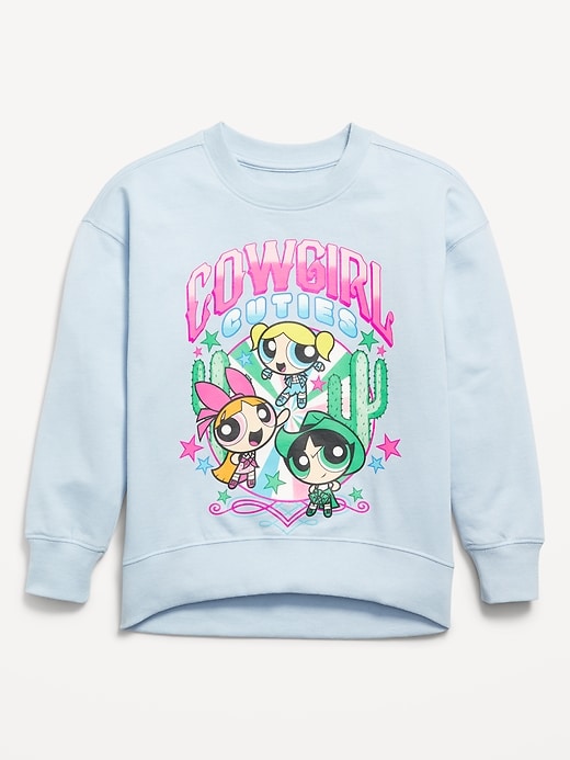 View large product image 2 of 3. The Powerpuff Girls™ Oversized Graphic Tunic Sweatshirt for Girls