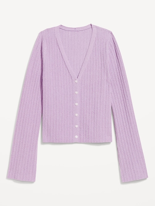 Image number 8 showing, Textured Bouclé Button-Down Sweater