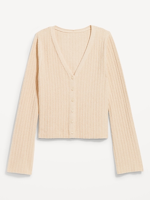 Image number 4 showing, Textured Bouclé Button-Down Sweater