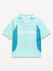 Image number 2 showing, Oversized Collared Soccer Jersey T-Shirt for Boys