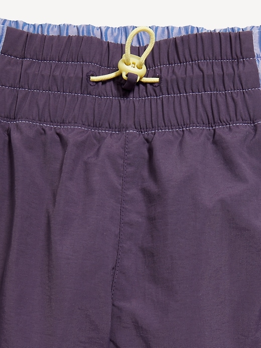 Image number 6 showing, High-Waisted Color-Block Performance Shorts for Girls