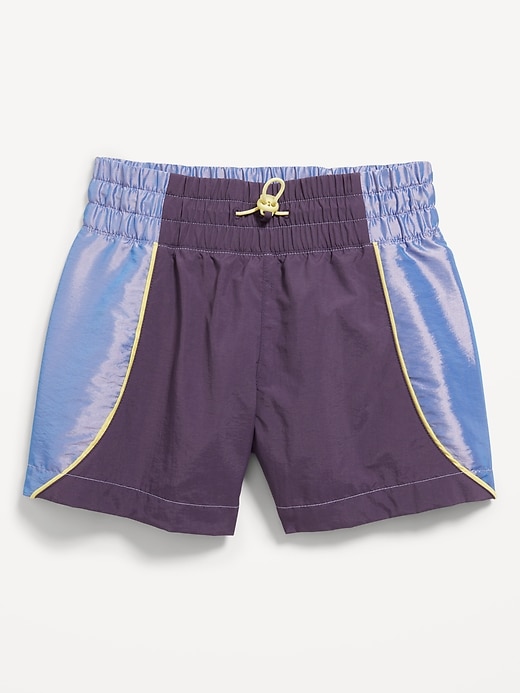 Image number 5 showing, High-Waisted Color-Block Performance Shorts for Girls