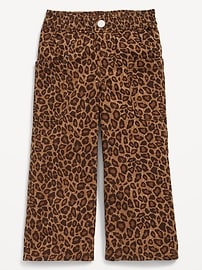 Image number 1 showing, Printed Pull-On Baggy Wide-Leg Cargo Twill for Toddler Girls