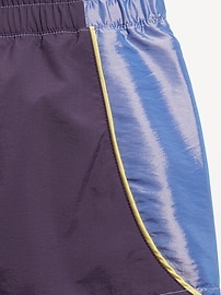 View large product image 7 of 7. High-Waisted Color-Block Performance Shorts for Girls