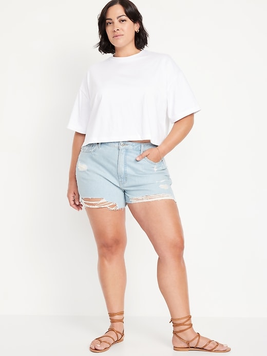 Image number 7 showing, High-Waisted Rigid OG Jean Cut-Off Shorts -- 3-inch inseam