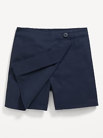 View large product image 4 of 4. School Uniform Wrap-Front Skort for Girls