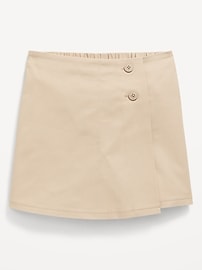 View large product image 4 of 5. School Uniform Wrap-Front Skort for Girls