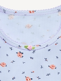 View large product image 4 of 4. Printed Short-Sleeve Ribbed T-Shirt for Girls