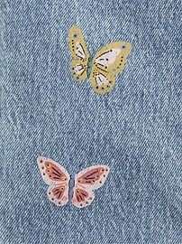 View large product image 5 of 5. High-Waisted Embroidered Flare-Leg Jeans for Girls