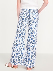 Image number 2 showing, Printed High-Waisted Baggy Wide-Leg Jeans for Girls
