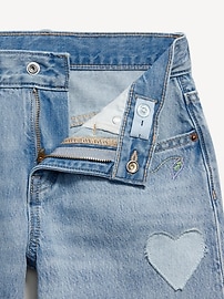 View large product image 5 of 5. Super Baggy Wide-Leg Embroidered Jeans for Girls