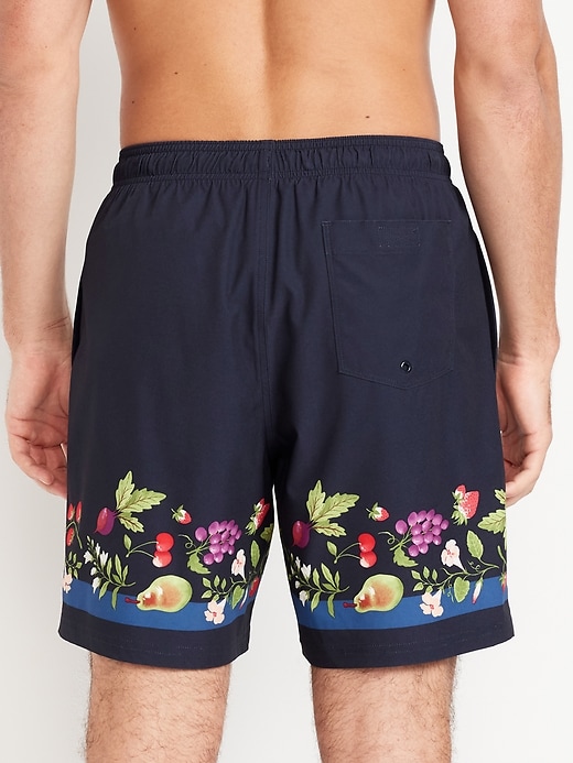 Image number 2 showing, Printed Swim Trunks -- 7-inch inseam