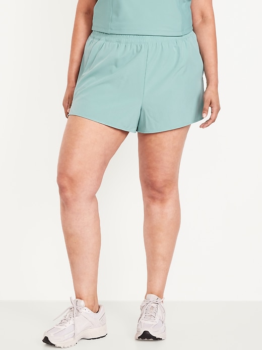 Image number 6 showing, Extra High-Waisted Crinkle Run Shorts -- 3-inch inseam
