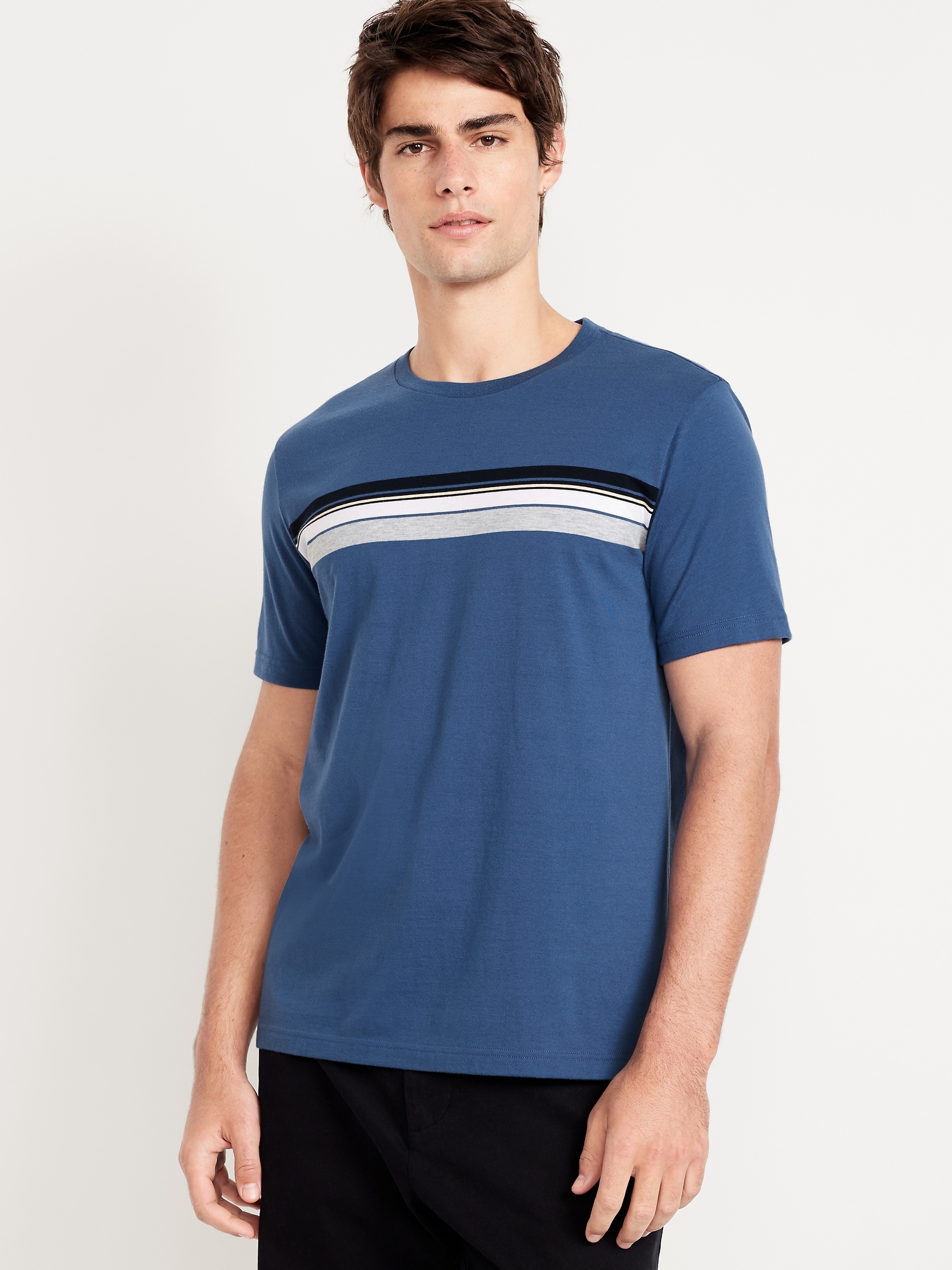 Crew-Neck Striped T-Shirt