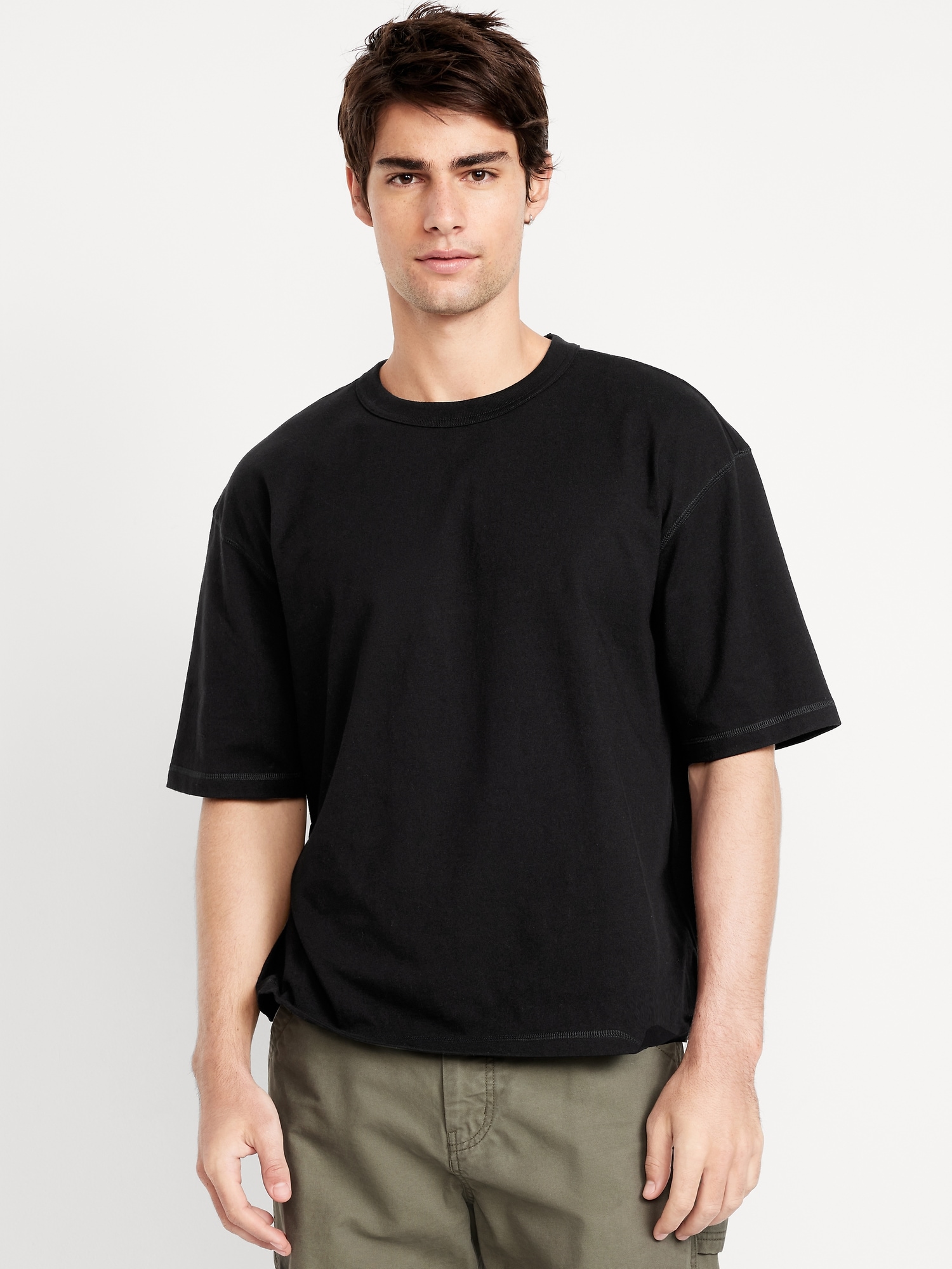 Garment-Dyed Cropped T-Shirt