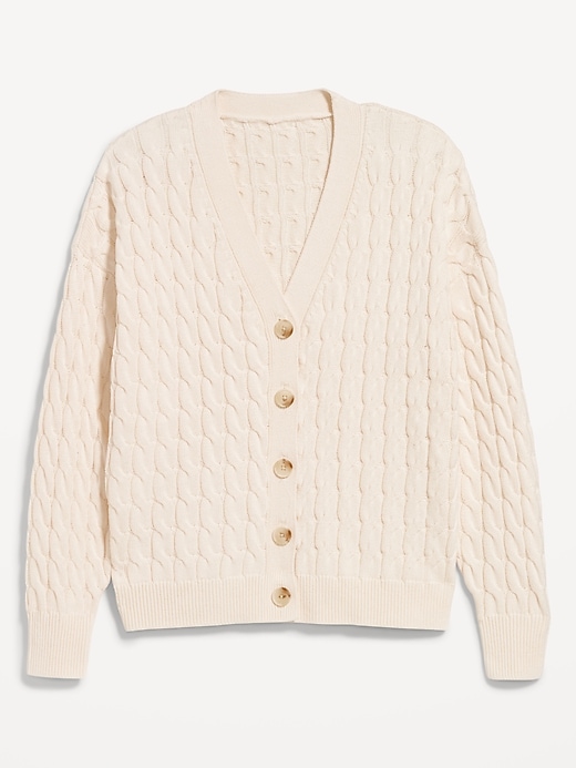 Image number 8 showing, Slouchy Cable-Knit Cardigan Sweater