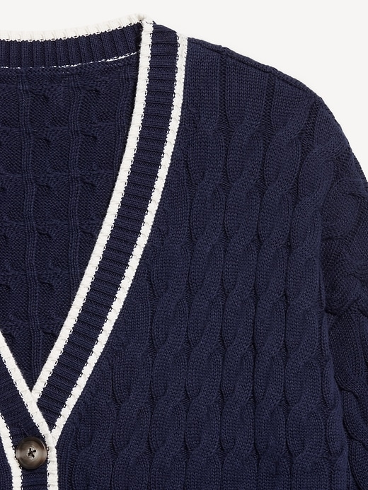 Image number 5 showing, Slouchy Cable-Knit Cardigan Sweater