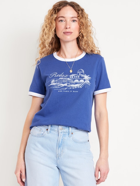 EveryWear Graphic Ringer T-Shirt