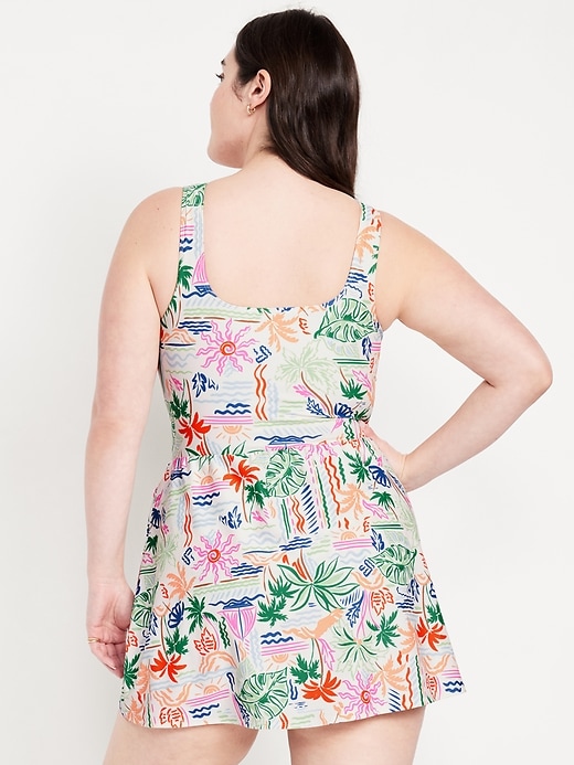 Image number 6 showing, Matte Side-Tie Swim Dress