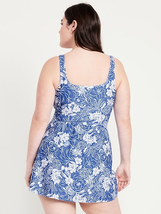 Image number 6 showing, Matte Side-Tie Swim Dress
