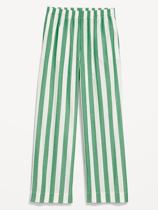 Image number 4 showing, High-Waisted Poplin Pajama Pant