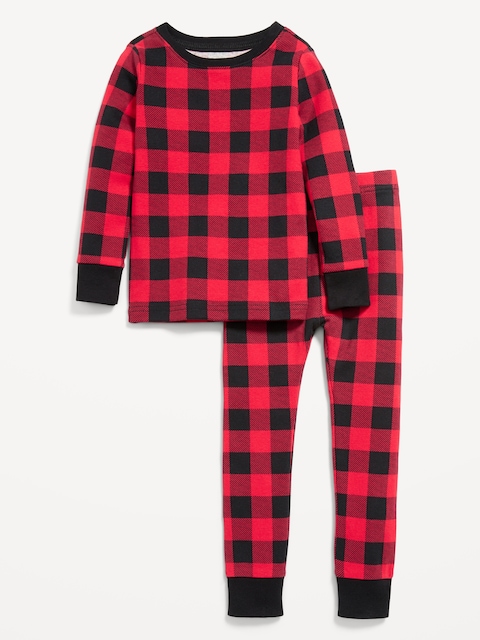 Snug-Fit Printed Pajama Set for Toddler & Baby
