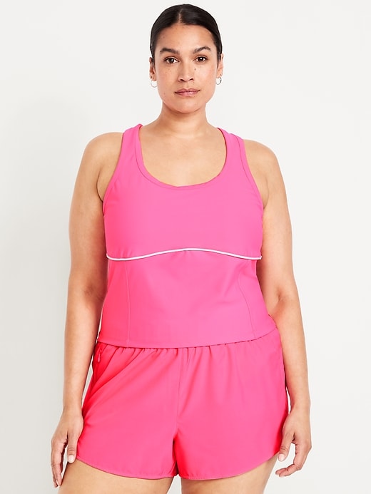 Image number 7 showing, PowerSoft Racerback Cropped Shell Tank